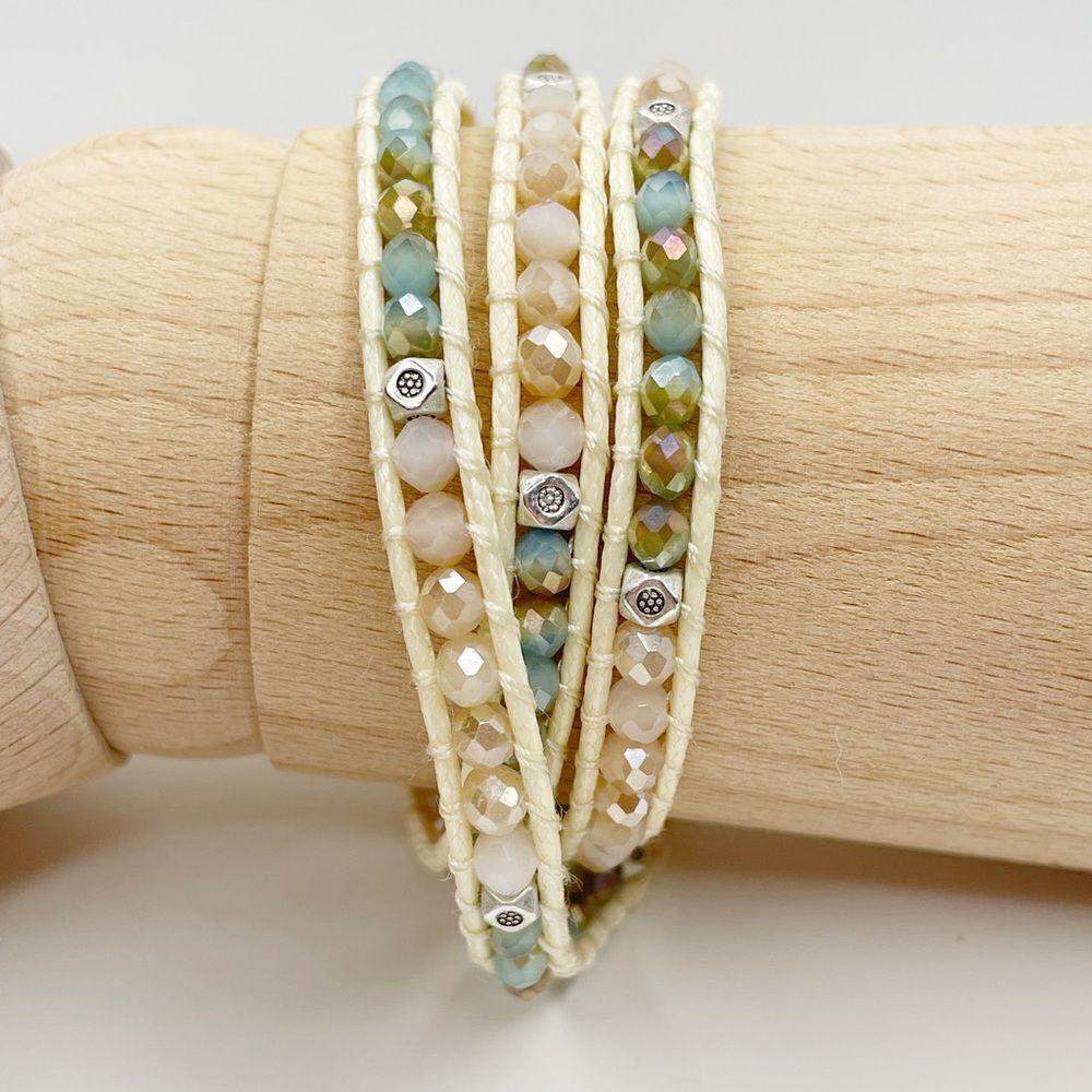 NEW Hand Braided Stone Wrap Bracelet